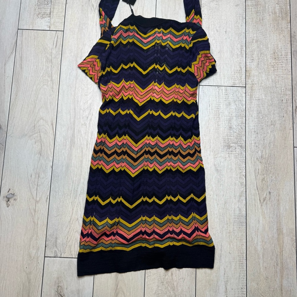 Missoni Multicolor Knit Button Down Long Sweater - image 4